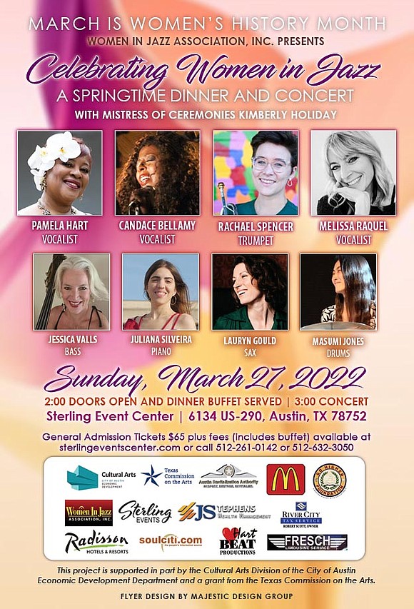 March is Women’s History Month, and Women in Jazz Association, Inc. presents Celebrating Women in Jazz, A Springtime Dinner and …