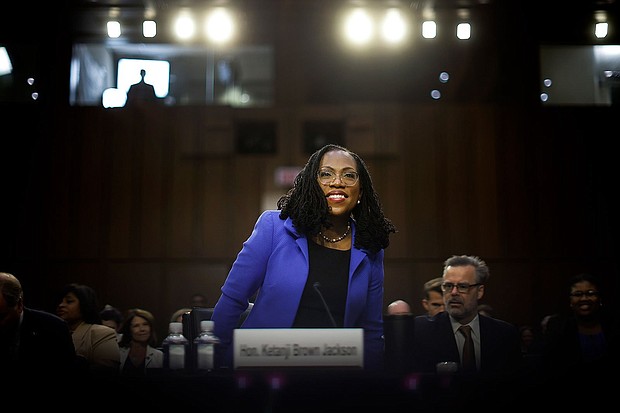 President Biden's Supreme Court nominee, Ketanji Brown Jackson, is facing another round of questions from lawmakers on the Senate Judiciary Committee during the third day of her historic confirmation hearings and final day of questioning.
Mandatory Credit:	Chip Somodevilla/Getty Images