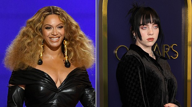 Beyoncé and Billie Eilish are among this year's Oscar performers.
Mandatory Credit:	Getty