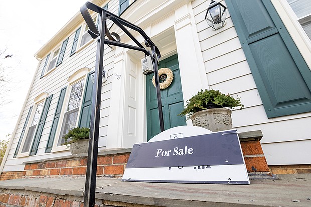 Pictured is a single-family home for sale in Washington, D.C., on February 18. Mortgage rates continue to rise amid fears of inflation and geopolitical uncertainty.
Mandatory Credit:	Jim Lo Scalzo/EPA-EFE/Shutterstock