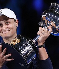 No. 1 women's tennis player in the world Ashleigh Barty, seen here in Melbourne, Australia, on January 29, shocked the tennis world by announcing her retirement from the sport on March 23.
Mandatory Credit:	AARON FRANCIS/AFP/AFP via Getty Images