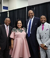 Mayor Sylvester Turner, South Central Regional Director Joya T. Hayes, Pastor Ralph West and Chauncey Glover