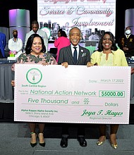 Alpha Kappa Alpha Sorority, Inc. - South Central Regions donates $5,000 to Rev. Al Sharpton's National Action Network