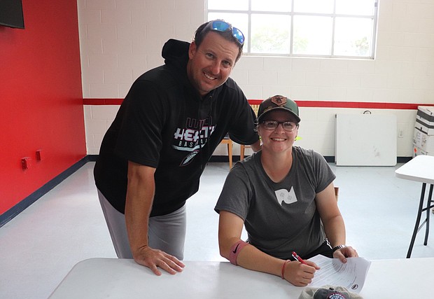 Alexis 'Scrappy' Hopkins became the first woman to be drafted by a professional baseball team. She signed with the Kentucky Wild Health Genomes.
Mandatory Credit:	From WH Genomes/Twitter