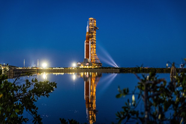 NASA's new Moon rocket at Kennedy Space Center making its first journey to the launch pad.
Mandatory Credit: Alex G Perez/Sipa USA/AP