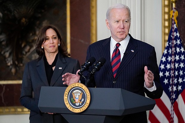 President Joe Biden on March 29 is set to sign into law a bill that would make lynching a federal hate crime after Congress approved the legislation earlier this month with overwhelming bipartisan support.
Mandatory Credit: Patrick Semansky/AP