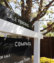 A sale pending sign is posted in front of a home for sale in San Rafael, California, on March 18. Home prices rose 19.2% in January.
Mandatory Credit:	Justin Sullivan/Getty Images