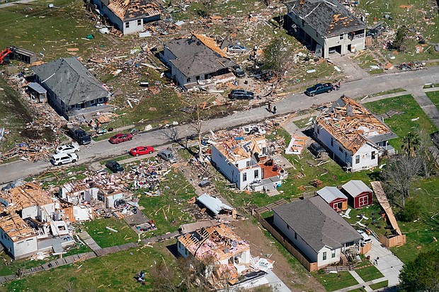 The neighborhood of Arabi, near New Orleans, which was hit hard by an EF-3 tornado on March 23.
Mandatory Credit: Gerald Herbert/AP