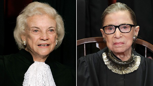 Supreme Court Justices Sandra Day O'Connor and the late Ruth Bader Ginsburg.
Mandatory Credit: Getty Images
