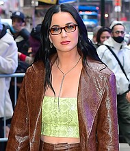 Katy Perry, seen here on February 18 in New York City, had a wardrobe malfunction on "American Idol" on March 28.
Mandatory Credit:	Raymond Hall/GC Images/Getty Images