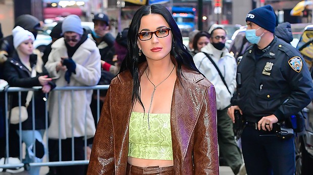 Katy Perry, seen here on February 18 in New York City, had a wardrobe malfunction on "American Idol" on March 28.
Mandatory Credit:	Raymond Hall/GC Images/Getty Images