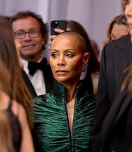 Jada Pinkett Smith attends the 94th Annual Academy Awards on March 27. Less than a week before her husband Will Smith smacked Academy Awards presenter Chris Rock for joking about his wife's shaved head Pinkett Smith host posted a video on TikTok detailing her hair experience in Hollywood.
Mandatory Credit:	Mike Coppola/Getty Images