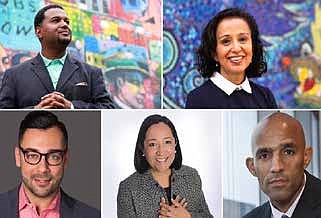 Neighborhood Builders: Racial Equality Award Honorees, Courtes of Bank of America. Top row, left to right, Nathaniel Smith and Manjusha (Manju) P. Kulkarni. Bottom row, left to right, Edgar Villanueva, Luz Corcuera, and John Rice. PRNewsfoto/
Bank of America Corporation