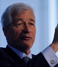 JP Morgan CEO Jamie Dimon, seen here in Boston, November 23, 2021, warned Monday that the war in Ukraine will slow the economy and it could 'easily get worse.'
Mandatory Credit:	Brian Snyder/Reuters