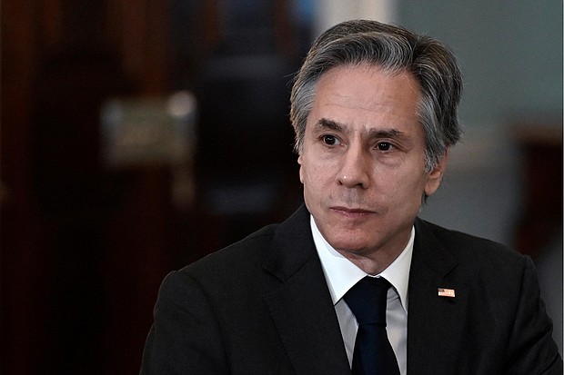 The State Department launches a cybersecurity bureau amid concerns over Russia and China's digital authoritarianism. Pictured is Secretary of State Antony Blinken in Washington, DC, on April 1.
Mandatory Credit:	Olivier Douliery/AFP/Pool/Getty Images