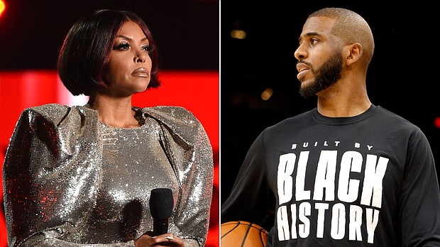 Actress Taraji P. Henson, left, and NBA star Chris Paul, right, are set to be appointed by President Joe Biden to his board of advisers on historically Black colleges and universities.
Mandatory Credit:	Getty Images