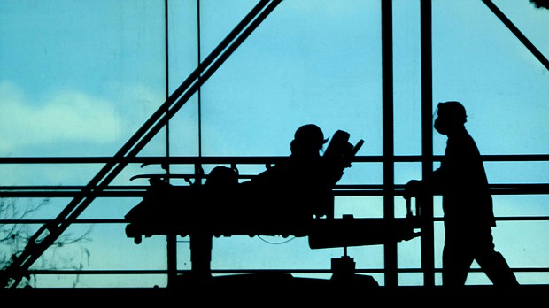 Hospital patients are seen being moved between wings at a New York hospital in February, in New York. The White House is seeking to help lessen Americans' medical debt burden, Vice President Kamala Harris is set to announce on April 11.
Mandatory Credit: Luiz C. Ribeiro/New York Daily News/Tribune News Service/Getty Images