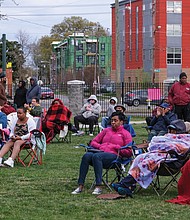 Despite chilly temperatures, students, supporters and music fans flocked to the lawn in front of the campus at Lombardy Street and Brook Road to enjoy the sounds.
