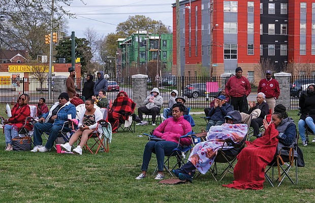 Despite chilly temperatures, students, supporters and music fans flocked to the lawn in front of the campus at Lombardy Street and Brook Road to enjoy the sounds.