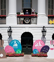 President Joe Biden and first lady Jill Biden appear with the Easter Bunny at the White House on April 5, 2021 in Washington, DC.
Mandatory Credit:	Win McNamee/Getty Images