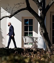 President Joe Biden's trademark political traits are tested by the war in Ukraine. Biden is here pictured, February 10, outside the White House in Washington, DC.
Mandatory Credit:	Anna Moneymaker/Getty Images