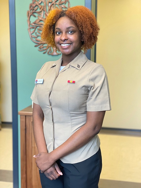 Hospitalman Jasmine Brooks, a native of Houston, Texas, serves the U.S. Navy at the U.S. Navy Medicine Readiness and Training ...
