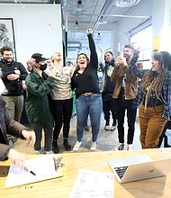 Workers at five area Starbucks stores break into cheers Tuesday with the announcement that local employees voted to unionize. They watched the tabulation virtually at Studio Two Three, an event space in Scott’s Addition.