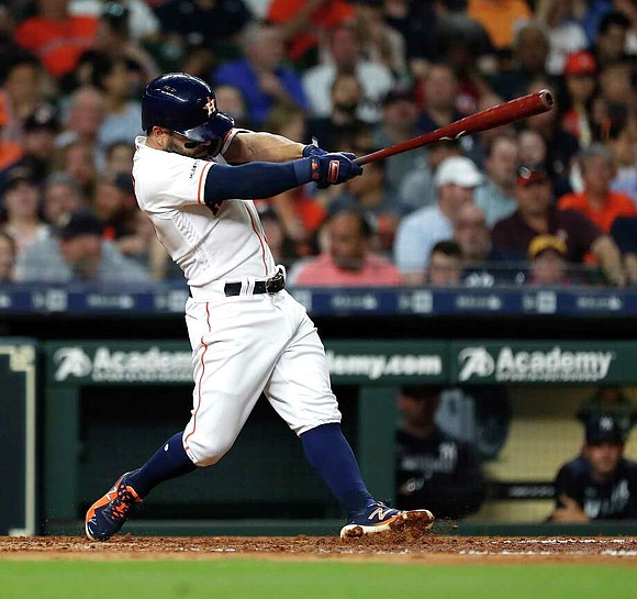 “It felt pretty good today,” Altuve said about getting back to baseball-related activities. “Obviously, I took some ground balls, ran …