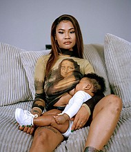 Cleo and Andy at home.
Mandatory Credit:	Hajar Benjida