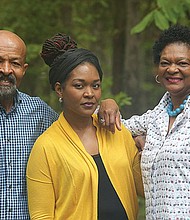 Delegate Delores L. McQuinn, right, and her husband, Jonathan McQuinn, and their daughter, Daytriel McQuinn-Nzassi, were stricken with COVID-19 in March 2020. They continue to experience mild to moderate symptoms two years later.