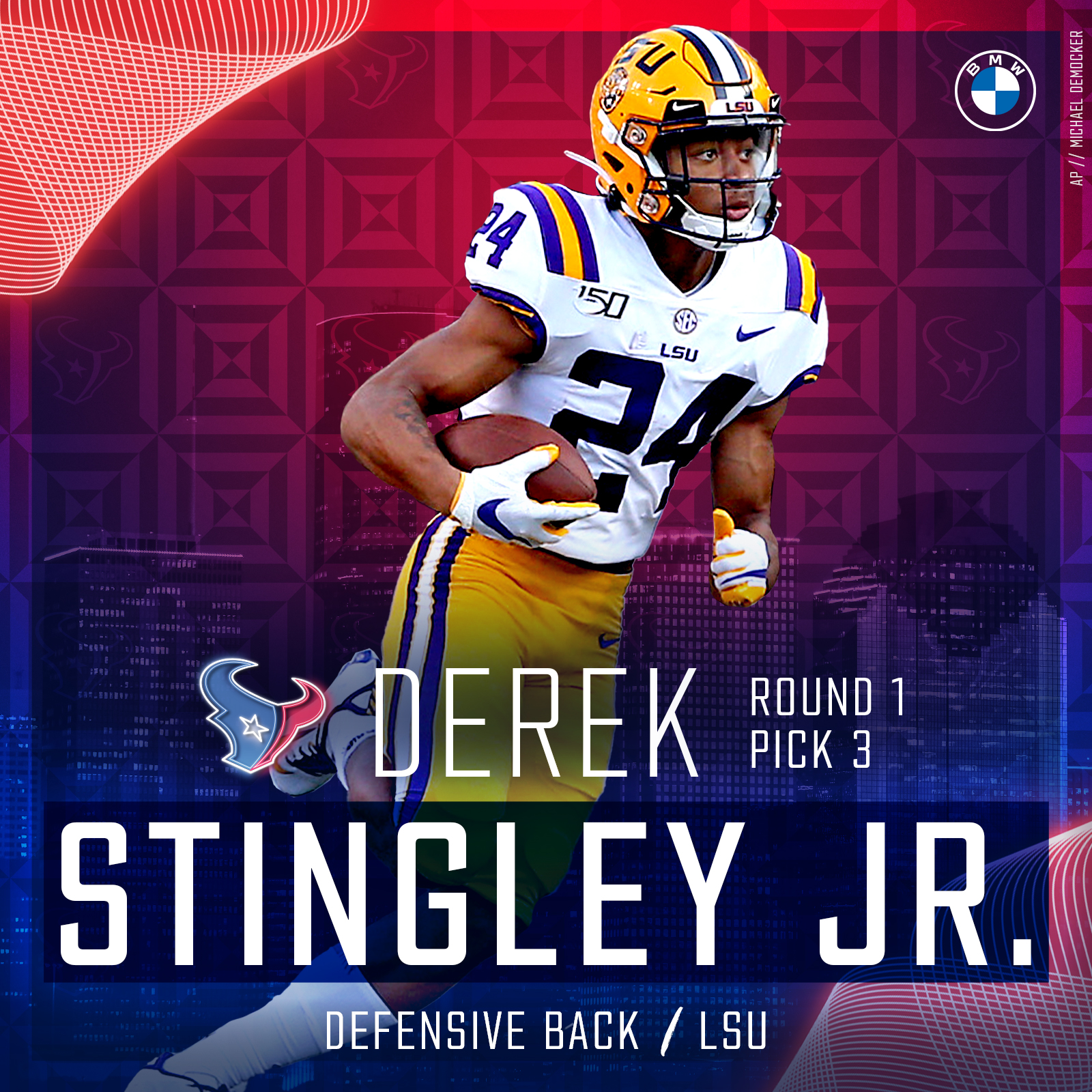 Texans Select Derek Stingley Jr. Third Overall In 2022 NFL Draft, Houston  Style Magazine