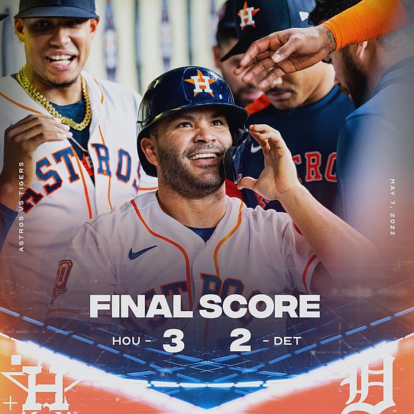 Astros 3, Tigers 2