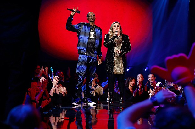 The winner of the inaugural "American Song Contest" was announced on May 9. Kelly Clarkson (right) and Snoop Dogg hosted the reality competition series.
Mandatory Credit:	Trae Patton/NBC