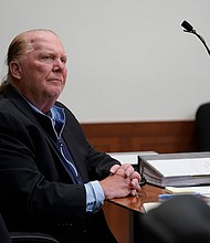 The woman who accused celebrity chef Mario Batali of groping her testifies in criminal trial. Batali is seen listening to proceedings at the Boston Municipal Court on May 9.
Mandatory Credit:	Steven Senne/AP
