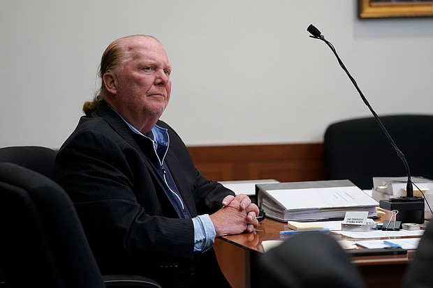 The woman who accused celebrity chef Mario Batali of groping her testifies in criminal trial. Batali is seen listening to proceedings at the Boston Municipal Court on May 9.
Mandatory Credit:	Steven Senne/AP