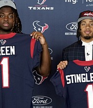 offensive lineman Kenyon Green and defensive back Derek Stingley Jr.