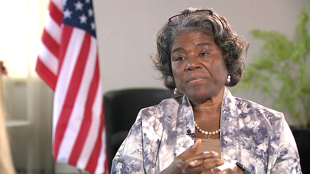 US Ambassador to the United Nations Linda Thomas-Greenfield told CNN that Vladimir Putin "has recognized he has no victory to celebrate," as this is in response to the lack of a major escalatory announcement in the Russian President's "Victory Day" speech.
Mandatory Credit:	CNN