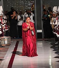 President Lesia Crumpton-Young makes her entrance into the inaugural President's Tiger Ball, presented by the TSU Foundation Board.