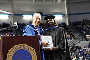 Rashida Jones, president of MSNBC and a 2002 graduate of Hampton University, receives the Outstanding 20-Year Alumna Award.