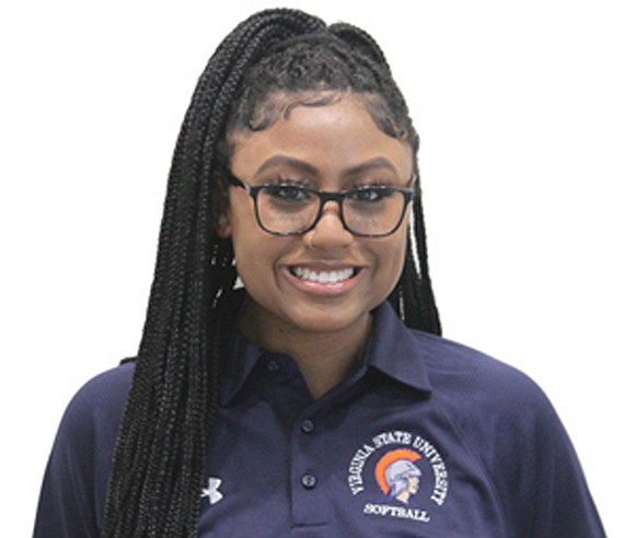 Virginia State University softball slug- ger Samantha Cunningham went out with a bang, or rather a sharp ping from her ...