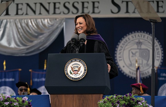 Vice President Kamala Harris urged graduates of Tennessee State University on Saturday to apply their leadership skills to help tackle ...