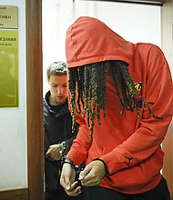 A Russian court has extended the detention of US basketball star Brittney Griner, held since February on accusations of drug smuggling, for another month, Russian state news agency TASS reported May 13.
Mandatory Credit:	Alexander Zemlianichenko/AP