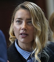 Amber Heard, seen here on May 4, is set to resume her testimony in the $50 million defamation case with ex-husband Johnny Depp on Monday, following a week-long break in proceedings.
Mandatory Credit:	Elizabeth Frantz/Pool/AFP/Getty Images