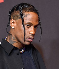 Travis Scott, here in September of 2021, will perform at the Billboard Music Awards on Sunday, marking his first major public performance since a crowd surge killed ten people and injured thousands at his Astroworld Festival in Houston last November.
Mandatory Credit:	Angela Weiss/AFP/Getty Images