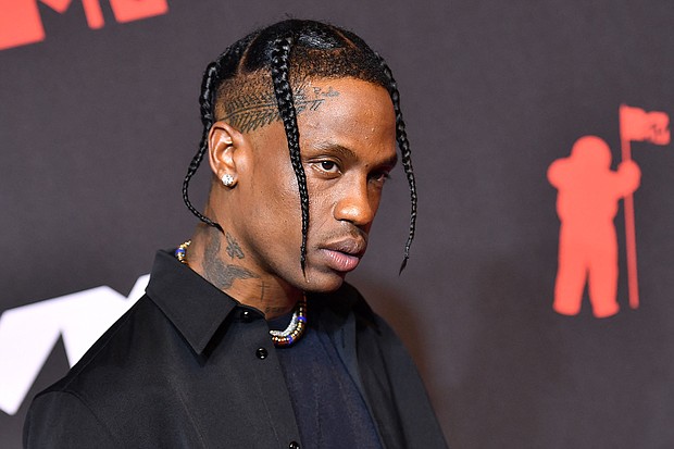Travis Scott, here in September of 2021, will perform at the Billboard Music Awards on Sunday, marking his first major public performance since a crowd surge killed ten people and injured thousands at his Astroworld Festival in Houston last November.
Mandatory Credit:	Angela Weiss/AFP/Getty Images