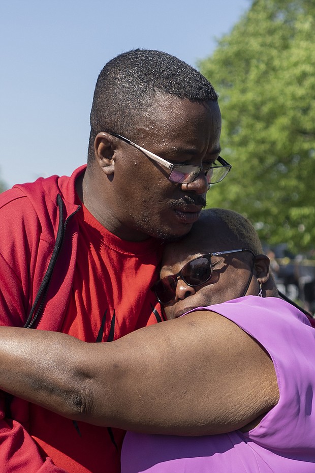 Some Buffalo shooting survivors hid in a milk cooler, waiting for the horror to stop.  Jerome Bridges barricaded himself and others in a backroom and hid until the gunman was detained.
Mandatory Credit:	Libby March/The Washington Post/Getty Images