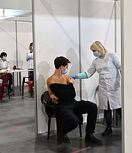 Ukrainians seeking shelter in the US must have TB screenings and certain vaccinations.
Mandatory Credit:	Sergei Supinsky/AFP/Getty Images