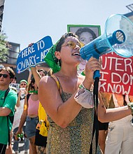 Abortion rights activists and supporters march outside of the Austin Convention Center where the American Freedom Tour with former President Donald Trump is being held on May 14, in Austin, Texas.
Mandatory Credit: Brandon Bell/Getty Images