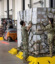 The baby formula arriving on a US military aircraft from Germany will be distributed to areas around the country where there is the most acute need, a Biden administration official told CNN, pictured here, on May 21, in Ramstein-Miesenbach, Germany.
Mandatory Credit: Thomas Lohnes/Getty Images