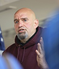 Pennsylvania Lt. Gov. John Fetterman pictured here, on May 10, in Lemont Furnace, Pennsylvania was released from a hospital Sunday nine days after he checked in and was found to have suffered a stroke.
Mandatory Credit: Michael M. Santiago/Getty Images